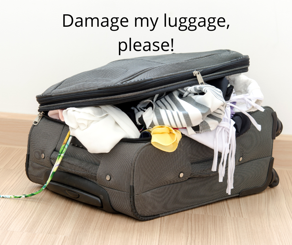 overflowing luggage